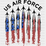 US Air Force Jets - Air Force DTF Transfers - Adult Unisex - S & M (10’’) / Dark Color Design (See Imaging)