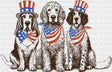 US Bandanas And Hats Dogs - 4th Of July DTF Transfer