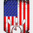 US Flag Bowling - Bowling DTF Transfers ready2transfer Dark Color Design (See Imaging)