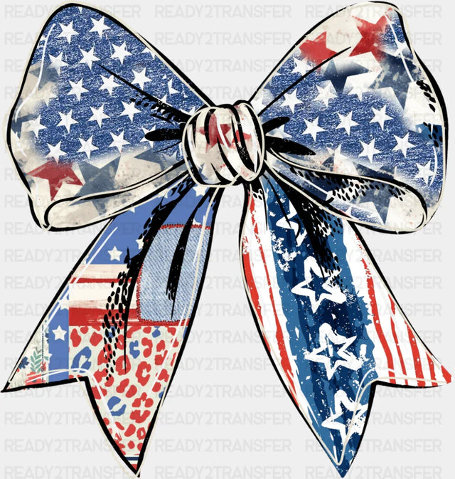 US Flag Bowtie - 4th Of July DTF Transfer