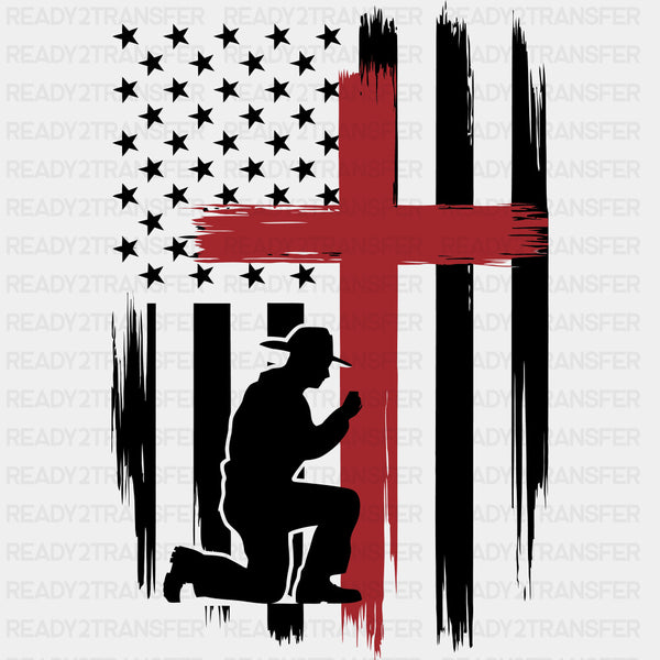 US Flag, Cross - Fire Department DTF Transfers