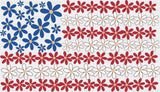 US Flag Daisies - 4th Of July DTF Transfer