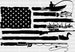 US Flag Fishing Design - Fishing DTF heat transfer ready2transfer Black