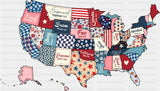 US Map Bible Quotes - 4th Of July DTF Transfer