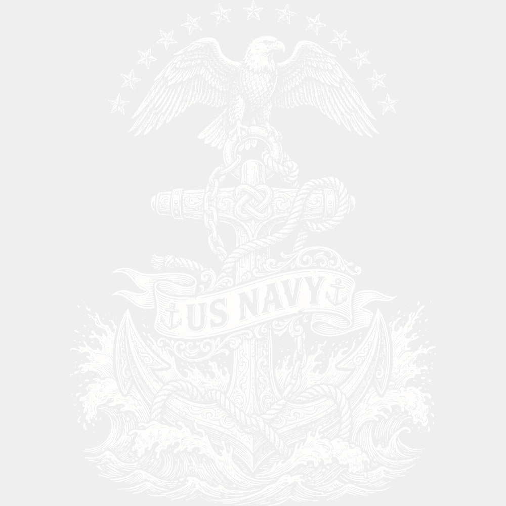 US Navy Four Colors - Navy DTF Transfers - Adult Unisex - S & M (10’’) / Light Color Design (See Imaging)