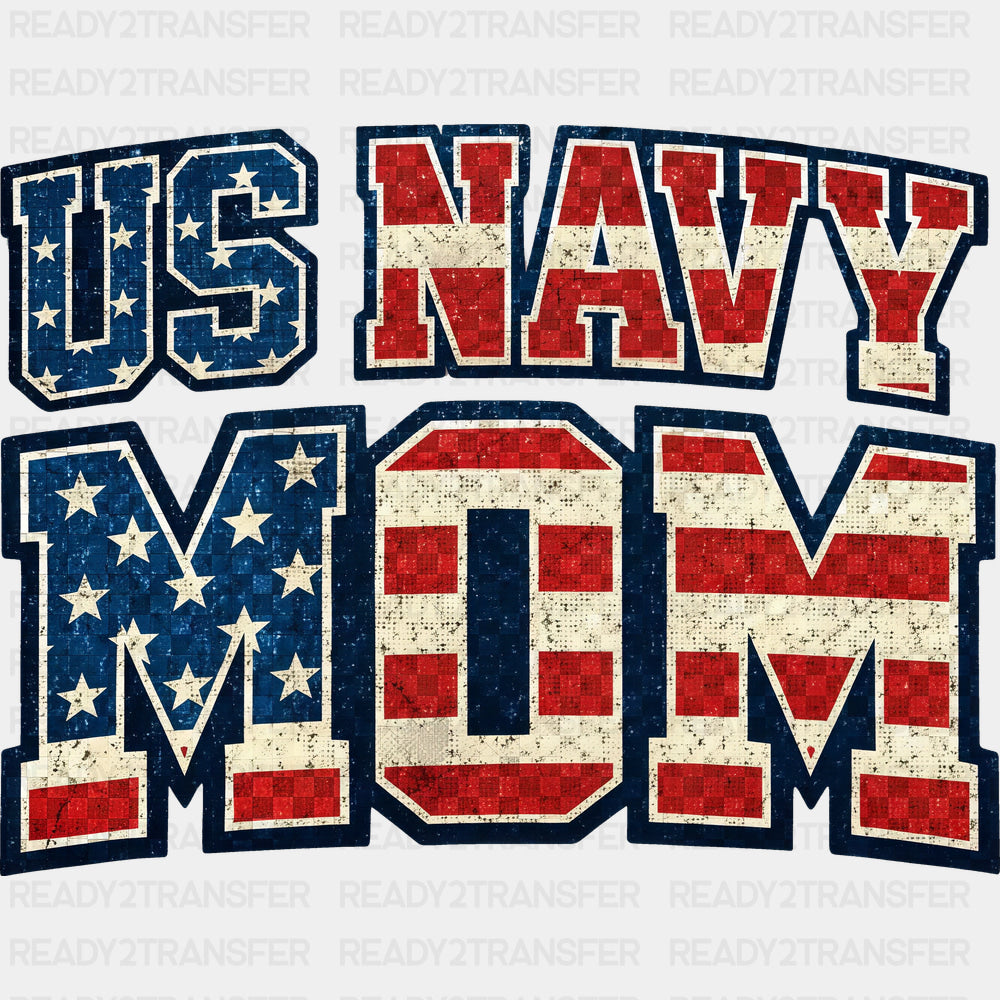 US Navy Mom Patch Style - Navy DTF Transfers
