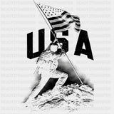 USA B&W - Army DTF Transfers - Adult Unisex - S & M (10’’) / Dark Color Design (See Imaging)