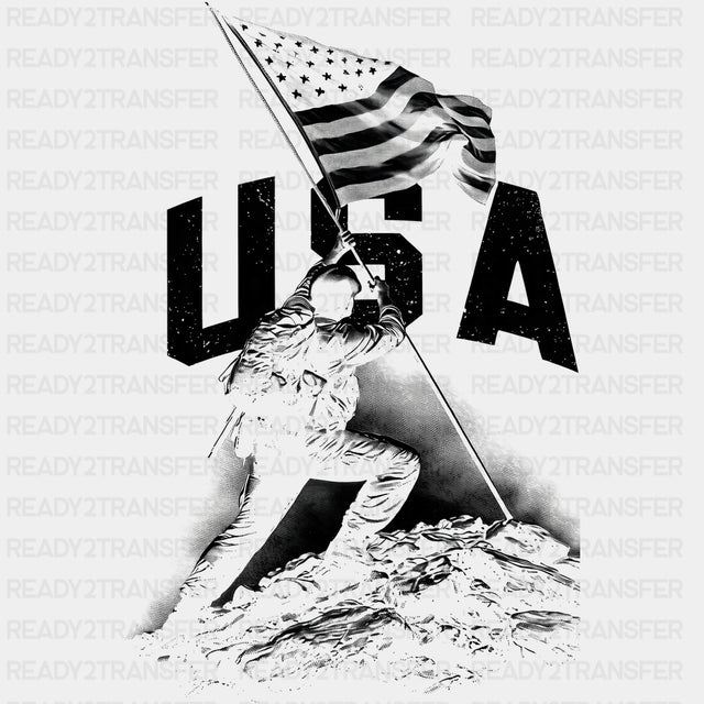 USA B&W - Army DTF Transfers - Adult Unisex - S & M (10’’) / Dark Color Design (See Imaging)