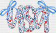 USA Blue Ribbons - 4th Of July DTF Transfer