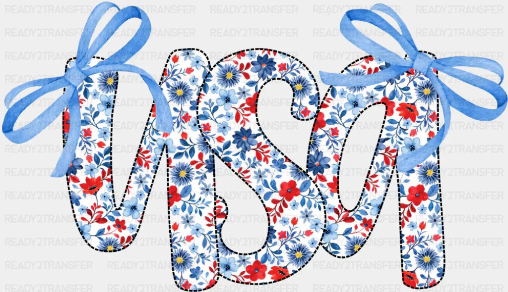 USA Blue Ribbons - 4th Of July DTF Transfer