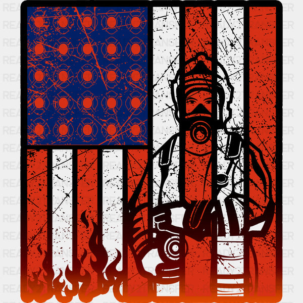 USA Flag - Fire Department DTF Transfers