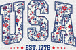 USA Flowers EST. 1776 - 4th Of July DTF Transfer