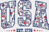 USA Flowers EST. 1776 - 4th Of July DTF Transfer