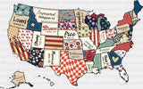 USA Map Bible Quotes - 4th Of July DTF Transfer