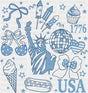USA Statue of Liberty Blue Design - 4th Of July DTF Transfer
