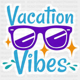 Vacation Vibes Purple Sunglasses - Family Trip DTF Transfers ready2transfer