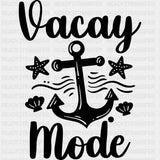 Vacay Mode - Family Cruise DTF heat transfer ready2transfer Dark Color Design ( See imaging )