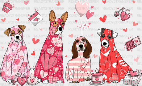 Valentine Dog Friends Dtf Transfer