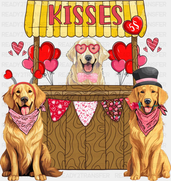VALENTINE DOG KISSES DTF Transfer