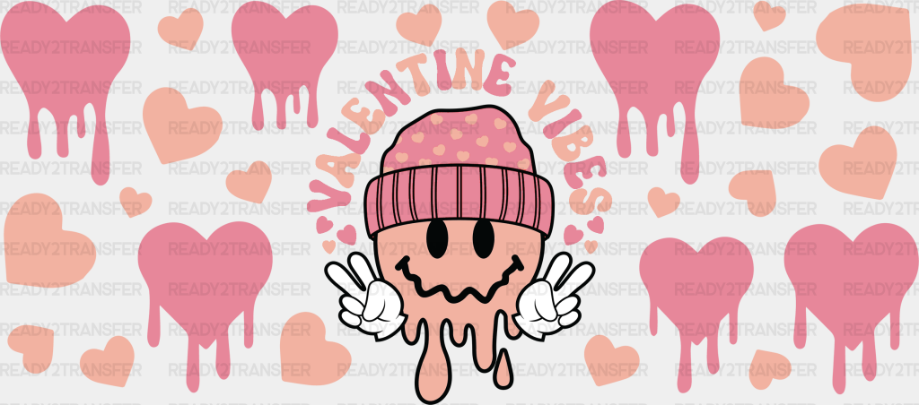 Valentine Vibes - Valentine’s Day Cup Wrap Uv Sticker Permanent Dtf Decal