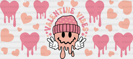 Valentine Vibes - Valentine’s Day Cup Wrap Uv Sticker Permanent Dtf Decal