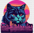 Vaporwave Cat - Cats DTF Transfer ready2transfer