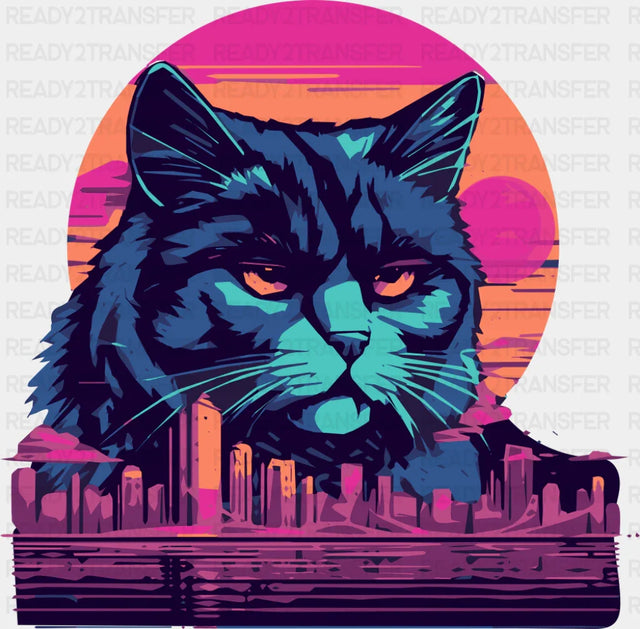 Vaporwave Cat - Cats DTF Transfer ready2transfer