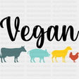 Vegan B&W - Vegan DTF Transfers - Adult Unisex - S & M (10’’) / Dark Color Design (See Imaging)