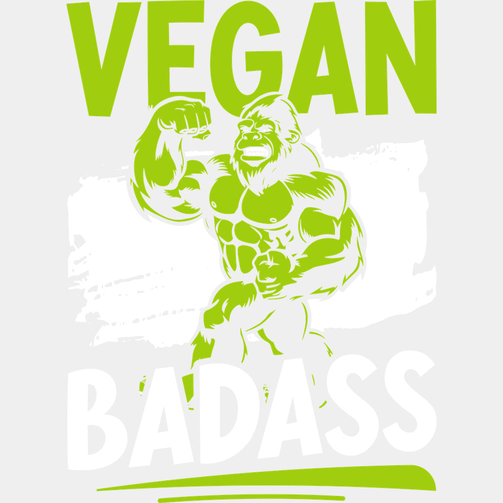 Vegan Badass - Vegan DTF Transfers - Adult Unisex - S & M (10’’) / Light Color Design (See Imaging)