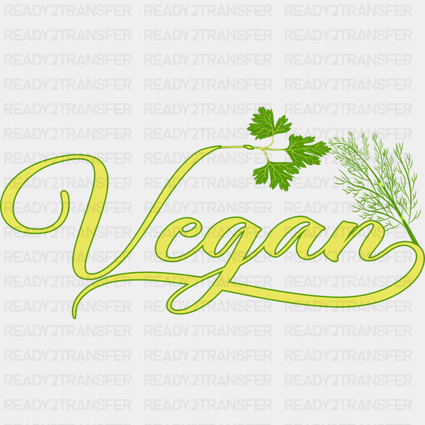 Vegan, Cursive Text - Vegan DTF Transfers