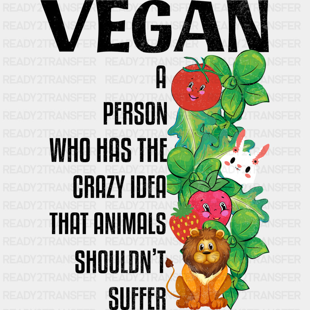 Vegan Definition - Vegan DTF Transfers - Adult Unisex - S & M (10’’) / Dark Color Design (See Imaging)