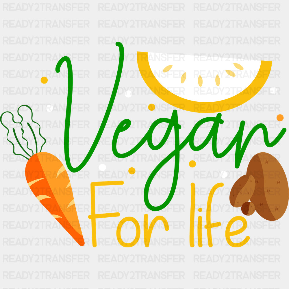 Vegan For Life Cursive - Vegan DTF Transfers