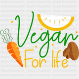 Vegan For Life Cursive - Vegan DTF Transfers