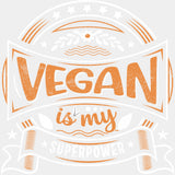 Vegan Is My Superpower - Vegan DTF Transfers - Adult Unisex - S & M (10’’) / Light Color Design (See Imaging)