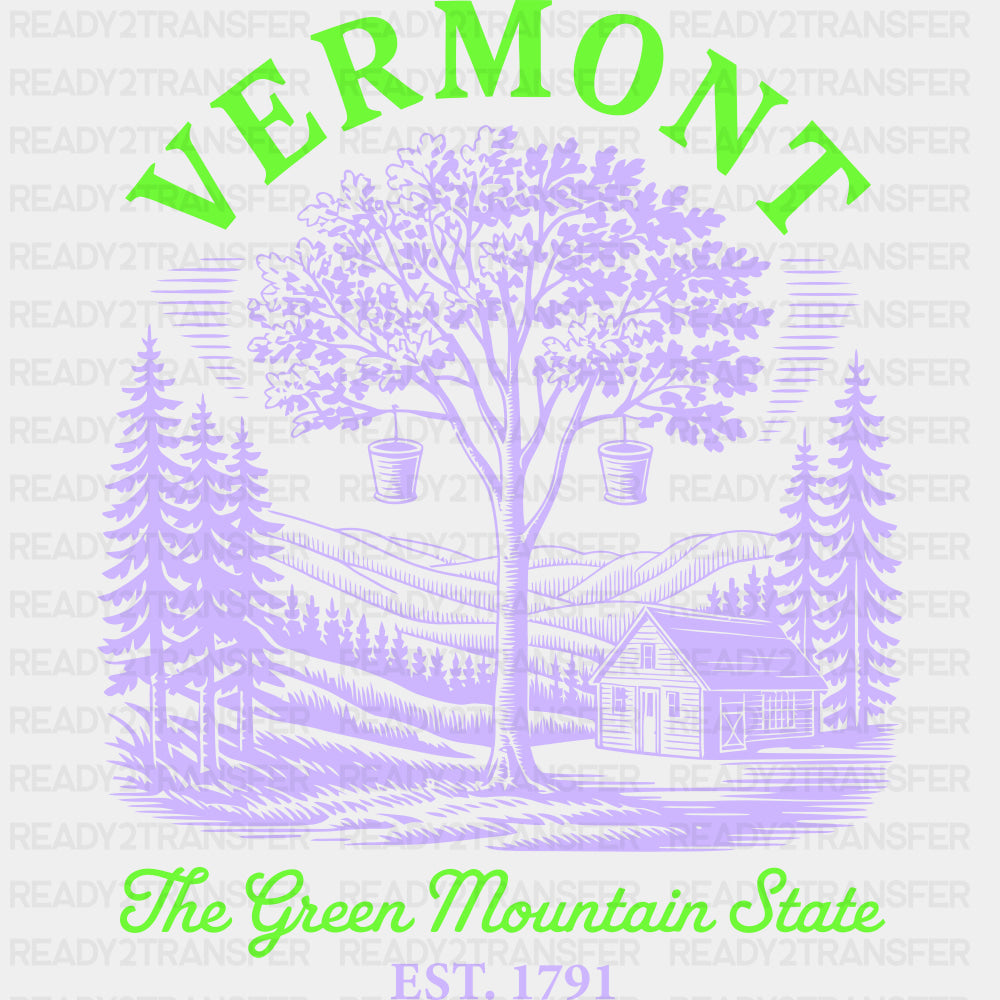 Vermont The Green Mountain State - States & Cities DTF Transfer ready2transfer