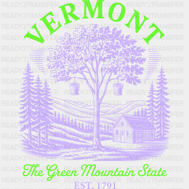 Vermont The Green Mountain State - States & Cities DTF Transfer ready2transfer