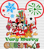 Very Merry Christmas - Disney Iron On Dtf Transfer Adult Unisex S & M (10’’) / Mickey Dark