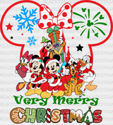 Very Merry Christmas - Disney Iron On Dtf Transfer Adult Unisex S & M (10’’) / Minnie Dark