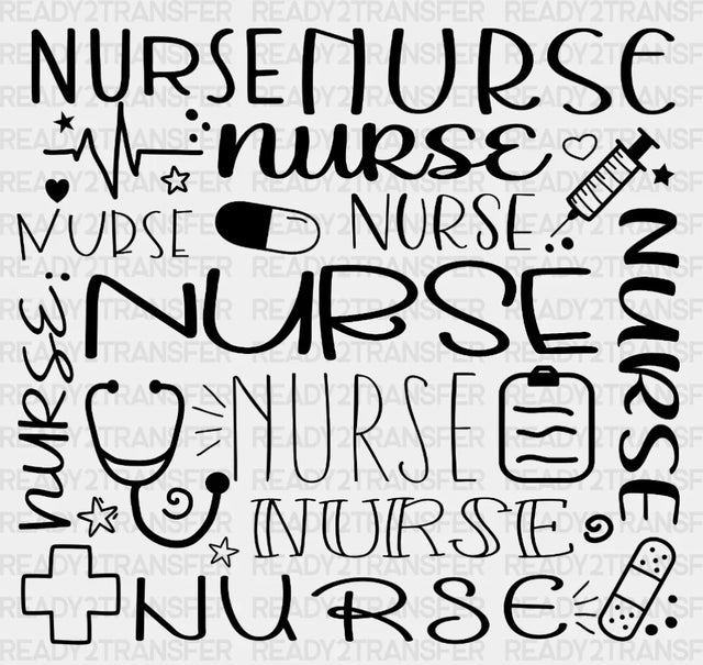 Vibes Nurse DTF Transfer ready2transfer