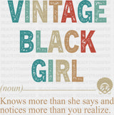 Vintage Black Girl - Juneteenth DTF Transfer