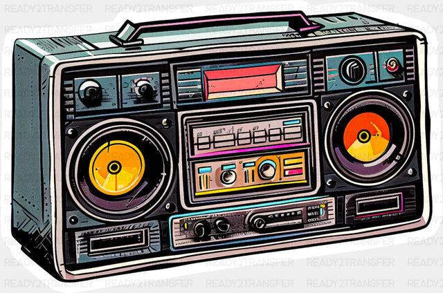 Vintage Boombox - Minimal UV Sticker Permanent UV DTF Decal