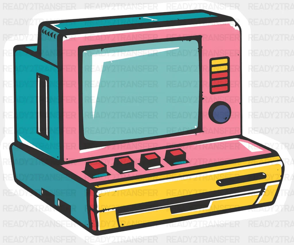 Vintage Computer - Minimal UV Sticker Permanent UV DTF Decal