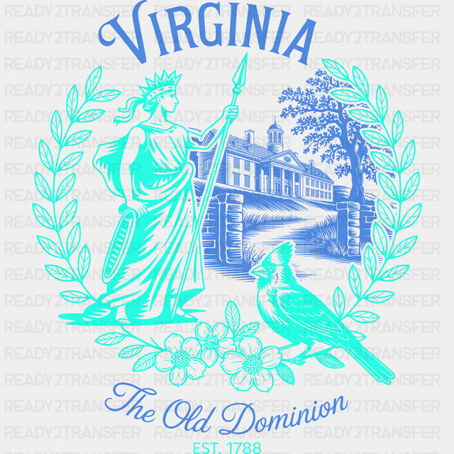 Virginia The Old Dominion - States & Cities DTF Transfer ready2transfer