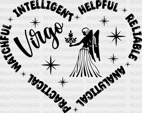 Virgo Heart Design - Zodiacs & Horoscopes DTF heat transfer