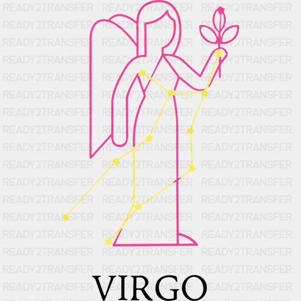Virgo Pink Constellation - Zodiacs & Horoscopes DTF Transfers
