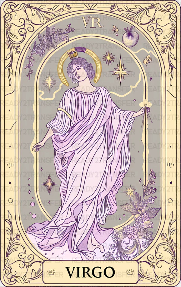 Virgo Tarot Card - Zodiacs & Horoscopes DTF Transfer