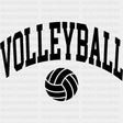 Volleyball Curved B&W Design - Volleyball DTF Transfers ready2transfer Dark Color Design (See Imaging)