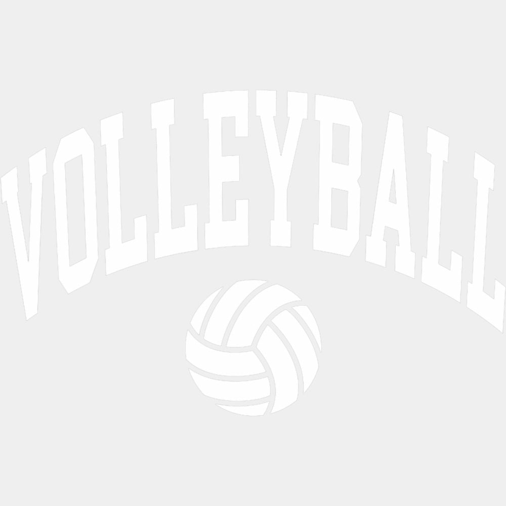 Volleyball Curved B&W Design - Volleyball DTF Transfers ready2transfer Light Color Design (See Imaging)