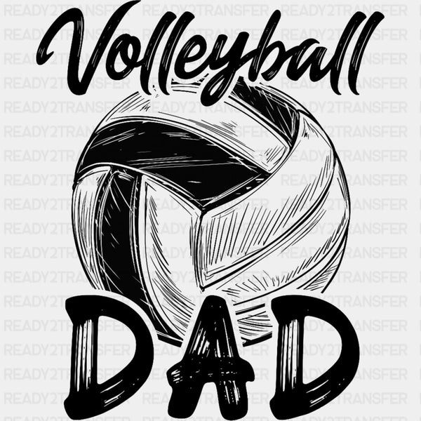 Volleyball Dad B&W Design - Volleyball DTF Transfers