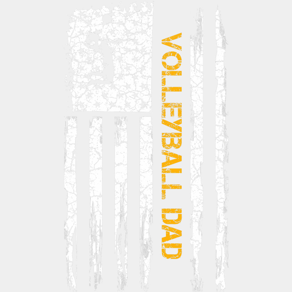 Volleyball Dad, US Flag - Volleyball DTF Transfers ready2transfer Light Color Design (See Imaging)